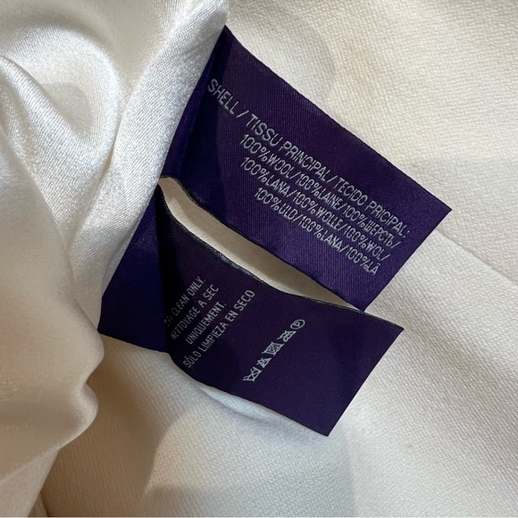 Ralph Lauren purple label silk lined wool ivory pants 10 - Picture 4 of 11